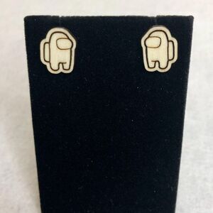 Among Us Wood Stud Earrings